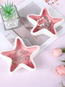 1pc Starfish & Seashell Jewelry Tray And Key Bowl, Jewelry Storage Tray, Suitable For Home Living Room And Dining Room Tabletop Decor, Film And Television Shooting Props, Perfect Valentine's Day Gift - Multicolor 2 - View 7
