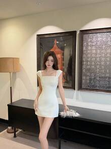 Women Midi Dresses - White - View 9