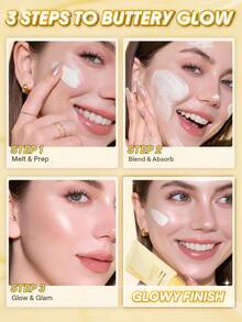 SHEGLAM [2 piezas] Conjunto de preparación brillante para labios y rostro - Blanco - Ver 6