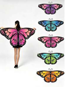 1pc Butterfly Wing Cape, Fairy Shawl, Elf Cloak, Costume For Halloween Gift - Multicolor - View 13