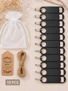 30/10/1 Set Customized Engraved Bottle Opener Keychain, Personalized Name & Date Metal Key Ring, Wedding Party Favor, Gift For Family And Friends - Style 3 - View 28