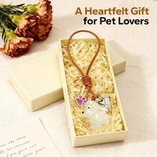 Forever Pup Dog Hair Collector Keychain Dog Fur Keepsake Pet Memorial Gifts For Dogs Pets Fur Memory Charm With Storage Photo - White - View 6