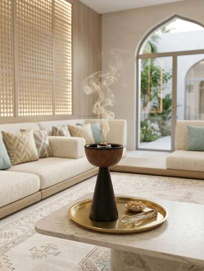 Luxury Incense Burner, Metal Bakhoor Incense Burner/Holder, Suitable For Majlis, Entrance, Living Room, Bedroom, Yoga Room, Meditation Space, Unique Incense Holder For Fragrance Enthusiasts, Exquisite Gift For Friends And Family, Saudi National Day