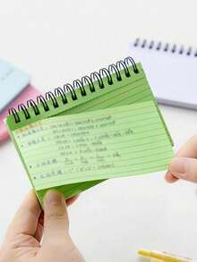 1pc 6-Pack Spiral Notebook, Colorful Lined Pocket Notebook, Tear-Off Pages, Small Diary Memo Pad, Suitable For School, Office, Study - Coil - View 3
