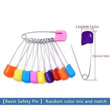 10/20/30/40/50/60/70/80個 塑膠頭安全針 5.3cm/2.09in 安全鎖扣針 DIY 縫紉用品 - Mixed Color - 查看 5