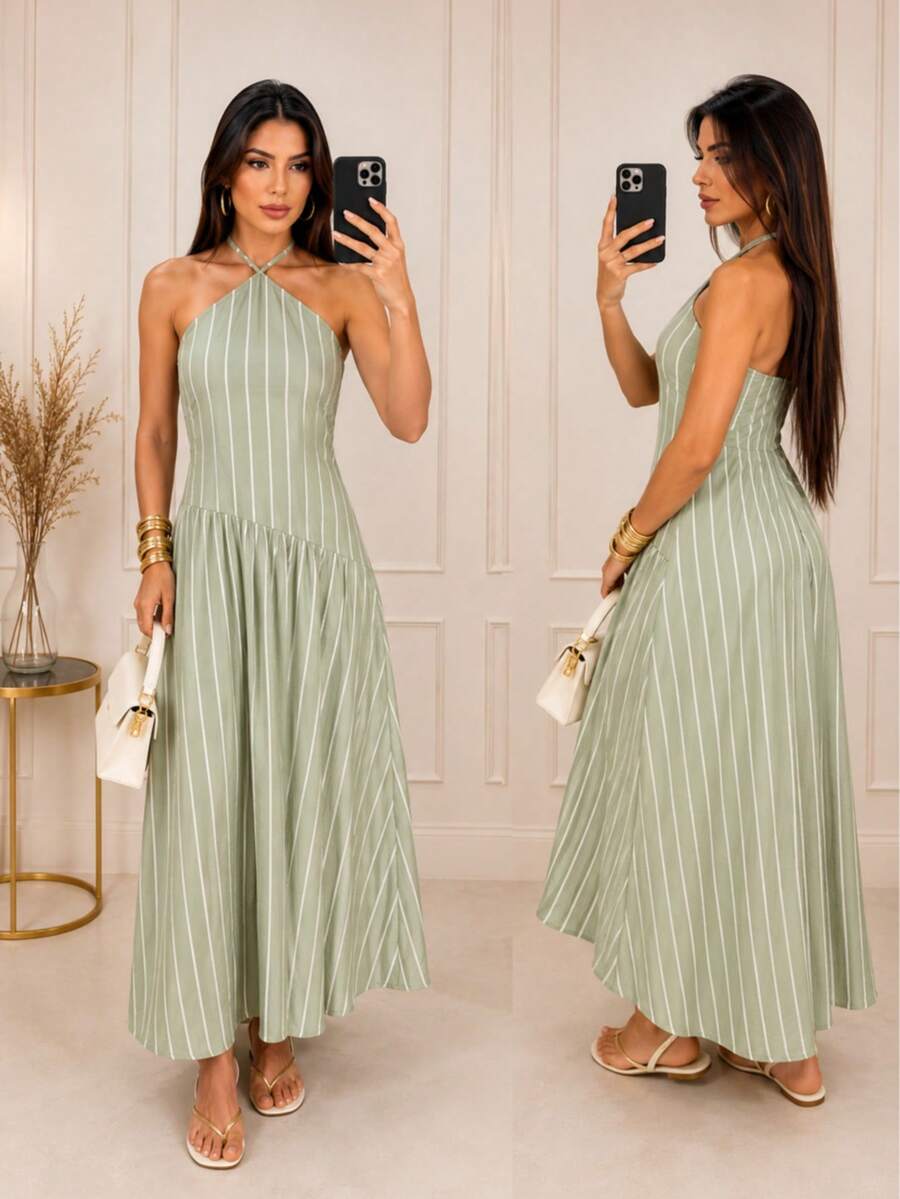 Women Long Dresses - Verde - Ver 1