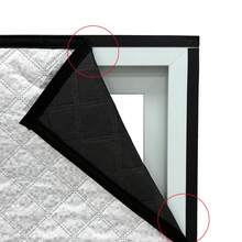 1PC Black Curtain, Windproof & Warm Winter Window Curtain, Bedroom Cold-Proof Sealing Window Insulation Film, Zipper Design - Black - View 6