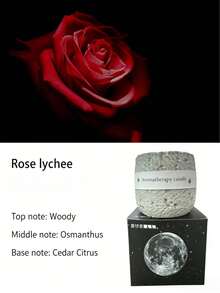 1pc Concrete Scented Candle | Natural Soy Wax Candle With Volcanic Rock Texture Aromatherapy Cup - Multi Scents - View 6
