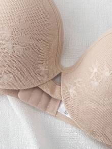 3pcs Soft Jacquard Mesh Lace Bras, Multi-Hook Strong Support Natural Lift Minimalist Elegant Lingerie Set - Multicolor - View 6
