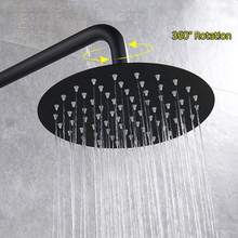 Matte Black Shower System With Integrated Shelf, Multifunctional Wall-Mounted Shower Fitting Set For The Bathroom - A - View 5