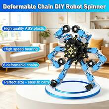 Set Mainan Fidget Transformable 8 Buah, 4 Spinner Mekanik Transformable + 4 Bola Pereda Stres Berputar, Warna Acak, Mainan Sensorik Pereda Kecemasan untuk Dewasa, Mainan Dekompresi Berputar Transformable Kreatif, Hadiah Dekorasi Meja Kantor - MultiWarna - View 8