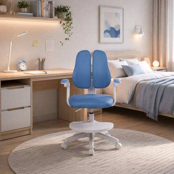 Breathable Mesh Desk Chair, Adjustable Height Swivel Ergonomic Study Chair With Soft Armrest, Rolling Student Task Chair For Bedroom Home School Use