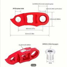 1pc ENLEE Rear Derailleur Extension Hook Aluminum Alloy Bicycle Derailleur Pulley System Extender Frame Hook Extension For 34T-52T Flywheels Lightweight Hollow Design For Monuntain And Road Bikes, Cycling Accessories - Multicolor - View 2