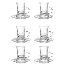 NEW Set Of 6 Heat Resistant Handled Black/Green Tea And Coffee With Saucers Set UK - RMC0586-a - View 8