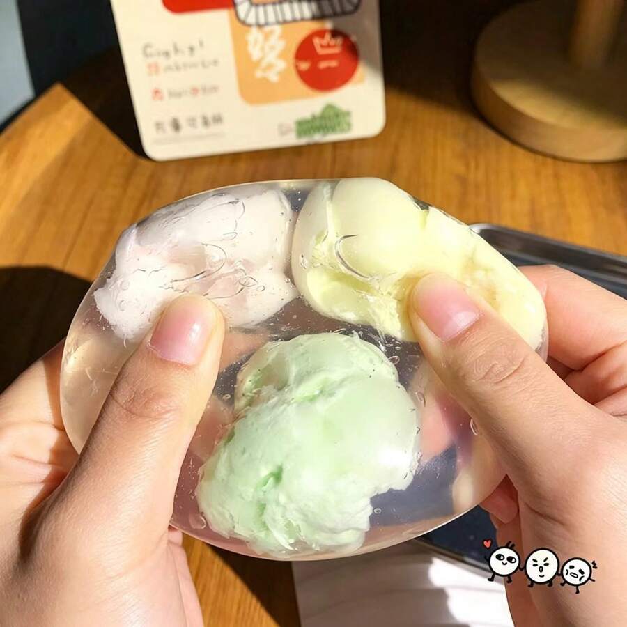 Best-Selling Crispy Ball Squeeze Toy, Malleable Stress Relief Ball, -Like Coconut Oil Squishy Ball, Soft Finger Toy, Girls Toy, Holiday Gift - Multicolor - View 1