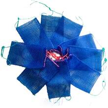 1pc Nylon Bait Bag Drawstring Lure Net Bag Fishing Bait Net Bag Blue Hand Woven Drawstring Design Tough And Wear-Resistant Outdoor Fishing Nest Making Bait Feeding Special Fishing Gear Accessories - Multicolor - View 7