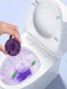 Lavender Scented Toilet Cleaning Effervescent Tablets, Toilet Cleaner To Remove Odor And Limescale, Household Cleaning Essential, Long-Lasting Fragrance, Suitable For Toilet, Bathroom, Automatic Deodorizing, Effectively Removes Stains And Phosphate Deposits, Universal Household Cleaning Tool - Multicolor - View 11