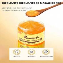 5pcs Crema exfoliante y de masaje a base de hierbas para el cuidado de los pies, que contiene extractos naturales como la miel; este exfoliante es ideal para el cuidado de los pies. Su textura con partículas finas limpia y exfolia eficazmente, previniendo los problemas cutáneos en los pies. - 5 piezas - Ver 2