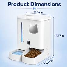 Automatic Cat Feeder With Camera 2K HD Video And36Cups/8.5L & Gravity Water2-In-1 Set Large Capacity 5LFood Feeder 3.5L Water Fountain For CatsPets Small DogsPuppies Kittens Summervibespetlovers - 5L - View 8
