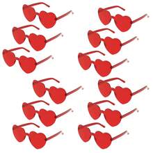 6/12/18 Pairs Frameless Heart-Shaped Glasses, Multiple Transparent Candy Colors, Suitable For Pool, Beach, Summer, Birthday, Christmas And Other Party Supplies - Glasses - View 14
