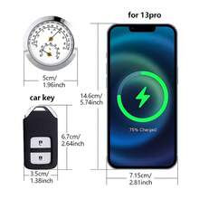 1pc 5.5cm Diameter Adhesive Mini Temperature & Humidity Gauge, Metal Material, Physical Mechanical Non-Electric Non-Magnetic Sintered Temperature Indicator -25°C~55°C, Suitable For Indoor/Outdoor, Car, Kitchen, Laboratory, Home, Office, Wall (Random Multi-Color) - Multicolor - View 8