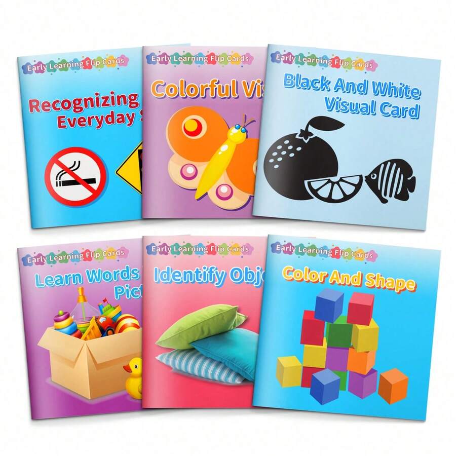 English Vocabulary Learning Flashcards, Early Recognition And Picture Word Practice Notebook, With Color And Shape Learning Pages - Card Learning - View 1