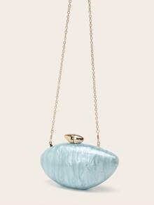 Blue Acrylic Clutch Crossbody Shoulder Bag Phone Key Coin Purse Girls Gift Bag Party Wedding Dress Bag - Blue - View 6