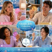 1pc Jellyfish Squishy Soft Rubber Toy, Glitter Jellyfish Squeeze Toy, Soft Slow Rebound Sensory Stress Relief Fingertip Toy, Anxiety Relief, Cute Handheld Toy, Suitable For All Ages, Blue Color, Perfect For Birthday, Christmas, Halloween And Easter Holiday Gifts - Multicolor - View 10