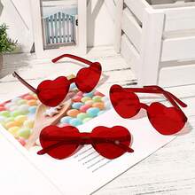6/12/18 Pairs Frameless Heart-Shaped Glasses, Multiple Transparent Candy Colors, Suitable For Pool, Beach, Summer, Birthday, Christmas And Other Party Supplies - Glasses - View 9