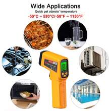 Non-Contact Infrared Thermometer, -50°C To 530°C High Temperature Thermometer (With Backlight); Supports °C/°F Switching And High/Low Temperature Alarm; Suitable For Cooking, Industrial And HVAC Applications. - 均碼 - 查看 6