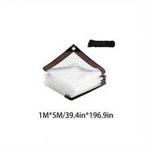 1pc Transparent Waterproof Tarp Set With Drawstring, No Drilling Easy Installation, Dust-Proof UV-Resistant Greenhouse Film Cover, Suitable For Outdoor Camping, Balcony And Patio Wind-Proof Cold-Proof Rain-Proof - 1pc Rainproof Canopy - View 20