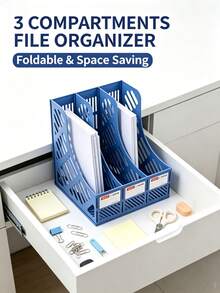 Office Supplies Desktop File Rack Plastic Storage File Box A4 File Tray Multi-Layer Document Organizer Wholesale - One Size Fits All - View 7