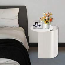 YUNRUX Mesa auxiliar, Mesa auxiliar de acero inoxidable, Mesa auxiliar para sofá - Plateado - Ver 9
