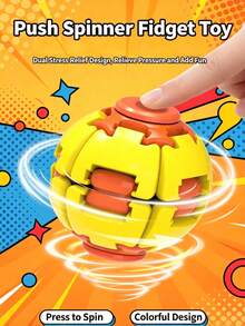 Set Mainan Fidget Transformable 8 Buah, 4 Spinner Mekanik Transformable + 4 Bola Pereda Stres Berputar, Warna Acak, Mainan Sensorik Pereda Kecemasan untuk Dewasa, Mainan Dekompresi Berputar Transformable Kreatif, Hadiah Dekorasi Meja Kantor - MultiWarna - View 12