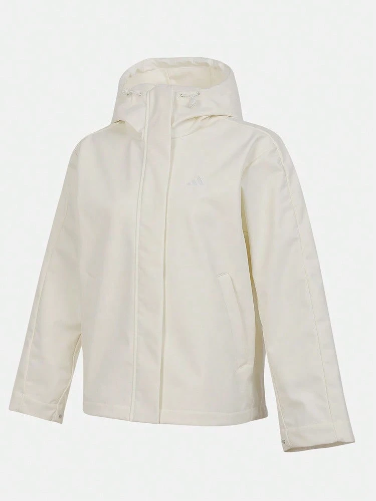 Adidas Women's FAV SHL JKT 1 Woven Hooded Jacket KS2783 - White - View 1