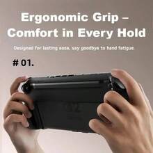 AOLION Switch 2 Soporte Portátil con Agarre - Mango Ergonómico Antideslizante, Funda con Soporte Todo en Uno Compatible con Consola Ninten-Do NS2 - Ver 5