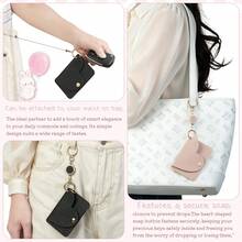 1PC Smart Key Pouch PU Leather Key Bag Men's Key Bag Women's Smart Key Pouch Covered Key Chain Men's Key Bag Smart Key Car Key Pouch Key Cover Cute Grained PU Leather Carabiner With Key Ring Key Chain - Multicolor - View 11