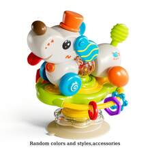 Cartoon Dog Suction Spinning Rattle Toy Fine Motor Training Multi Texture Sensory Early Learning Play Toy Hand Eye Coordination Brain Cognition Training Baby Shower Birthday Gift For Infants - Multicolor - View 10