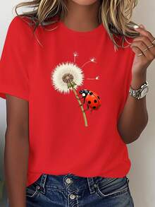 Women T-Shirts - Red - View 1