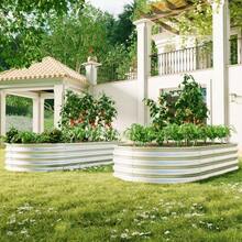 Galvanized Metal Raised Garden Bed Kit, Outdoor Raised Garden Bed For Vegetables - A - 查看 1