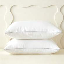 1 pieza Núcleo de almohada suave y elástico, almohada de soporte para el cuello, lavable a máquina - Blanco - Ver 5
