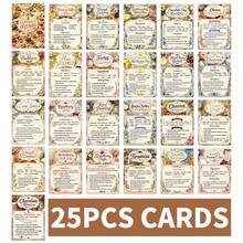 25 Vintage Dessert Recipe Cards, Classic Baking Recipe Reference Cards With Ingredients And Steps, Cake, Cookie, Pie And Pudding Baking Guide, Gift For Bakers And Baking Enthusiasts - A - View 3
