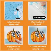 9pcs/Set Thanksgiving Static Window Stickers, Includes Turkey, Gnome, Pumpkin, Maple Leaf Stickers, Reusable Autumn Harvest Window Decals, Suitable For Home Glass Decoration - Multicolor - View 8