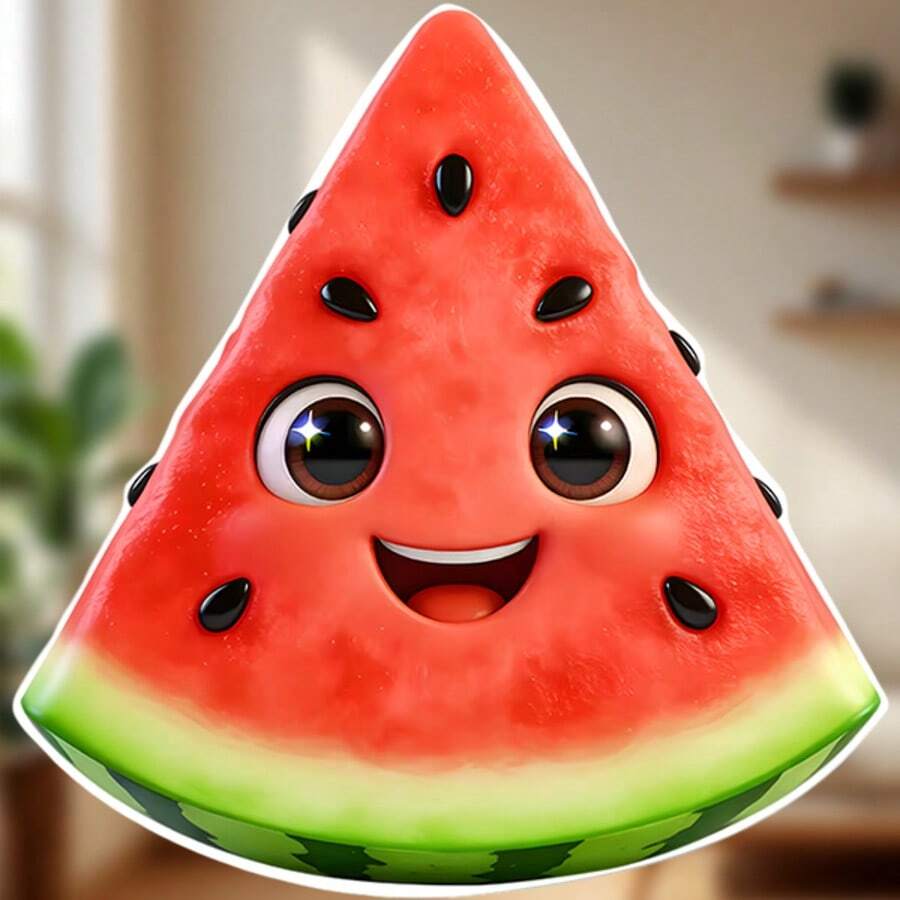 西瓜微笑夏季快樂切片磁鐵,每顆種子都藏著一點陽光秘密,適合家中所有金屬表面作為紀念品 - F - 查看 1