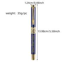 1 Pen And 4 Replacement Nibs And 1 Velvet Pen Pouch, Dragon Head Hollow Bright Metal Pen Set, Free Engraving, Perfect For: Office, School, Daily Use, Gift, Father's Day Gift - Sets - View 9