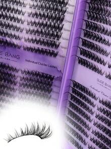 576 Clusters Large Capacity Mixed False Eyelashes Set, D-Curl, Natural Fluffy Single Cluster False Eyelashes, 10-16mm, Easy DIY Fox Eye/Cat Eye Makeup, Suitable For Beginners And Makeup Artists, DIY Home Makeup Tool, Segmented False Eyelashes, Portable Travel, Suitable For Stage, Wedding, Outdoor, Daily Work, Music Party And Other Occasions - 紫色 - 查看 7