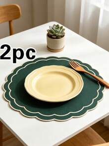 1/2/4 件套布艺节日桌垫，适用于婚礼派对餐桌装饰，PVC 铝箔餐垫，简约时尚，咖啡杯垫，防滑隔热垫，适用于婚礼、节日庆典、野餐、生日派对餐桌布置餐垫 - 彩色 - 查看 38