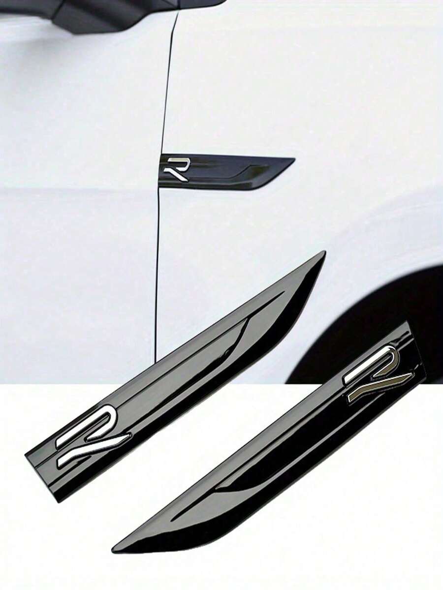 2pcs R-Blade Leaf Emblem Sticker For Golf 7 8 GOLF GTI Decoration Side Emblem Decal - A - View 1