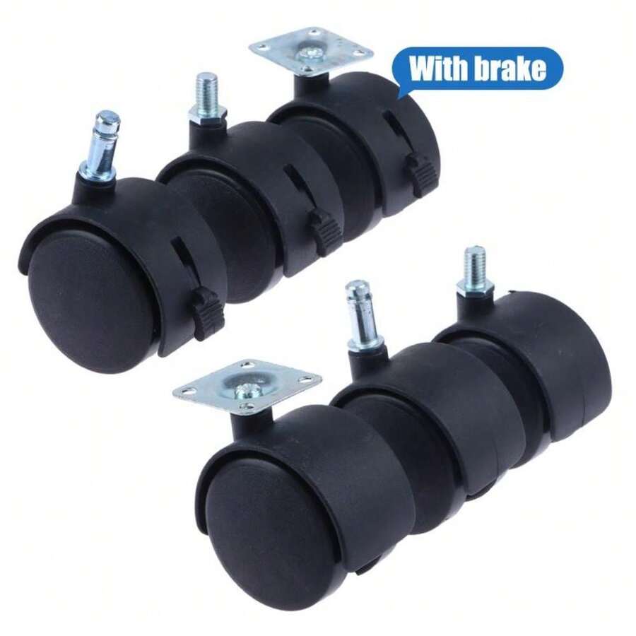 4Pcs 1/1.5inch Swivel Casters With Brake Universal Wheels Multi Purpose For Furniture Office Chair Suitcase Trolley - Multicolor - View 1