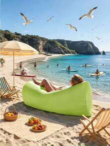 5/3/1pc Outdoor Inflatable Lounge Chair, Portable Inflatable Sofa, Pump-Free Inflatable Bed, Quick-Inflate Inflatable Sofa, Single Rectangular Lounge Chair, Lightweight Foldable Inflatable Sofa, Suitable For Camping, Hiking, Outdoor - Multiple Styles - View 2